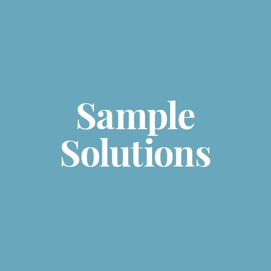 Sample Solutions