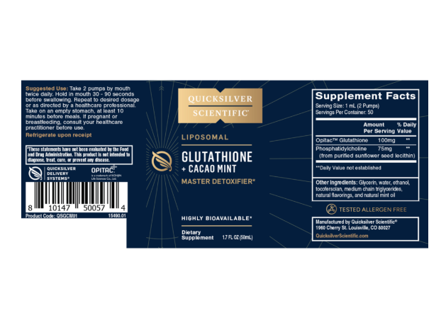 Liposomal Glutathione+ Cacao Mint