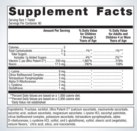 Ultra C chewable (Ultra Potent C Chewable) – Turnpaugh-health